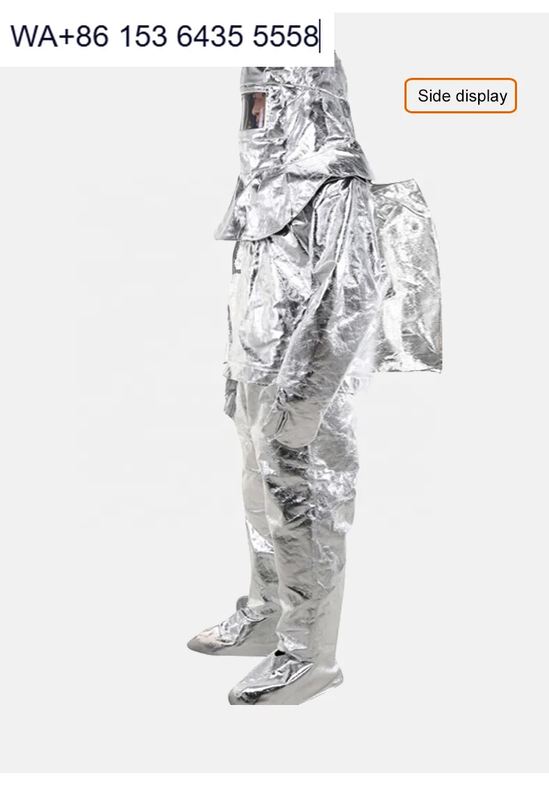DA OEM Aluminum Foil Composite Aramid Heat Insulation Suit High-Temperature Resistant Safety Clothing Fireproof Protective 1000