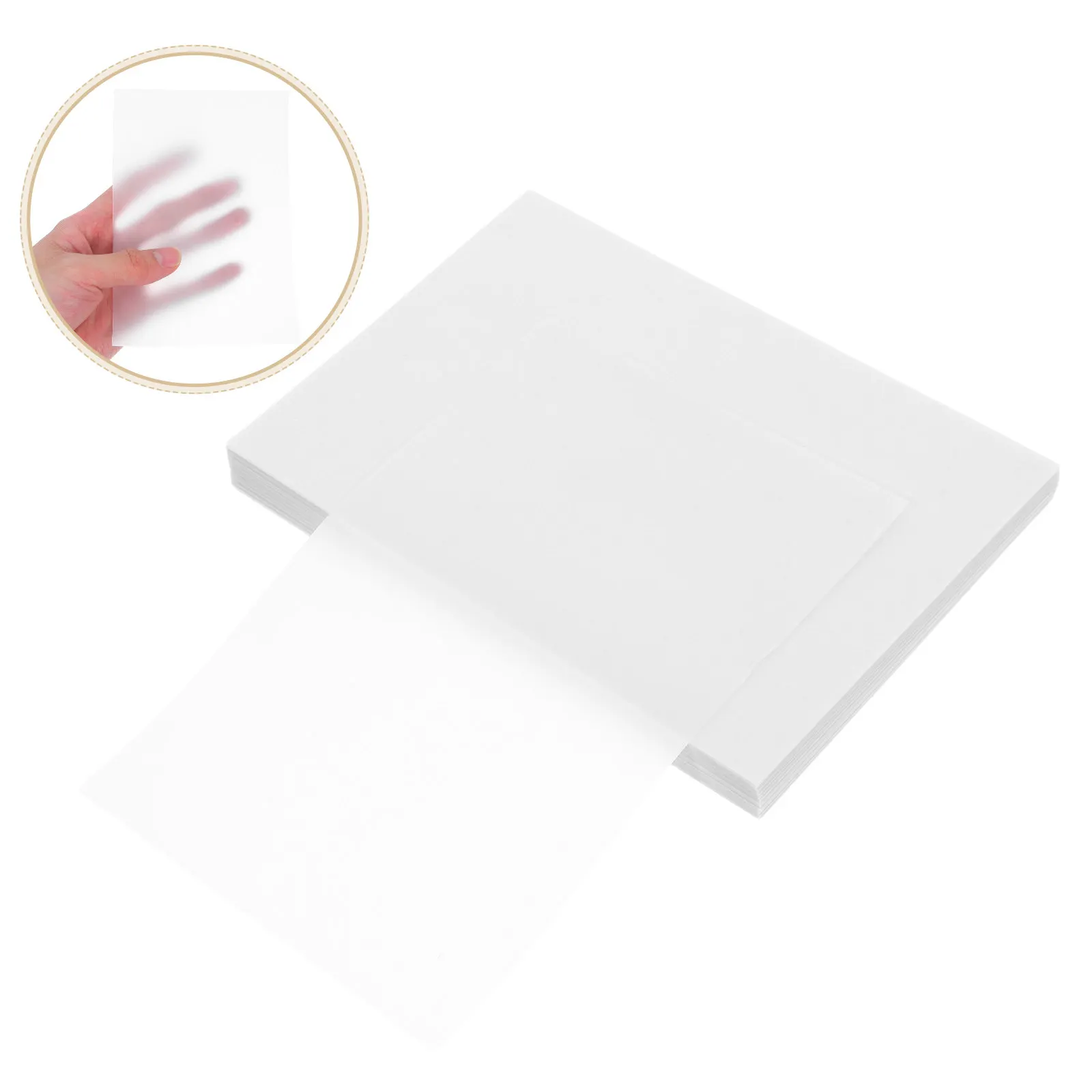 200Sheet Sulfuric Tracing Paper Pad 15x10 Cm Ultra Thin 63G Clear Drafting Paper for Drawing Transfer Painting Sketching DIY