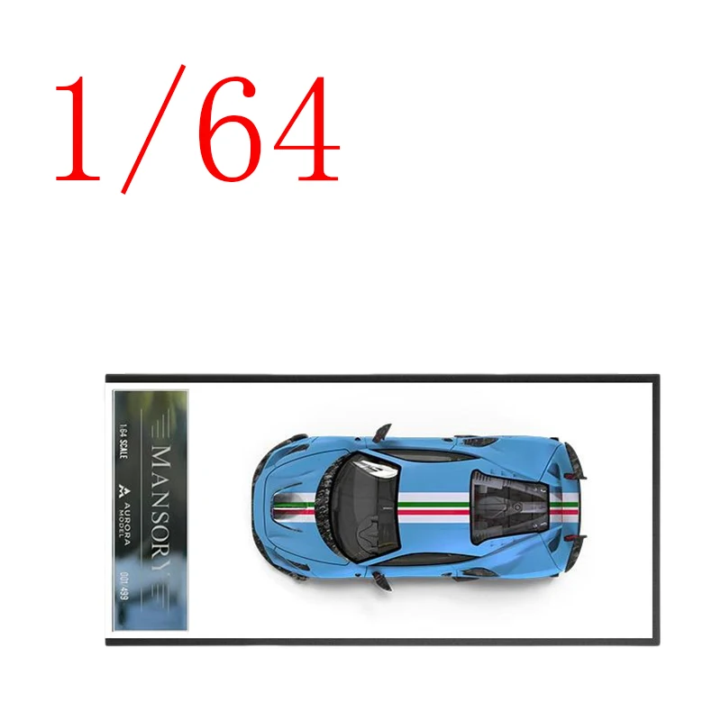 

AM Diecast 1/64 Scale Ferrari Alloy Model Cars Ferrari Maisha Rui F8 Babyblue Play Vehicles Toys for Boys Gift Original Box