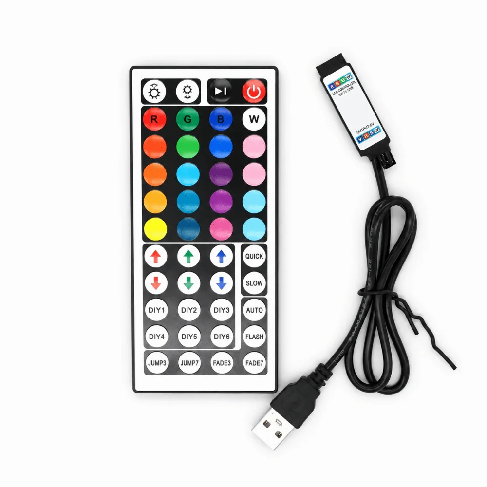 44 Keys IR Remote Control LED Strip Light Controller Double Output 4Pin Smart RGB Controller USB Bluetooth APP Controller