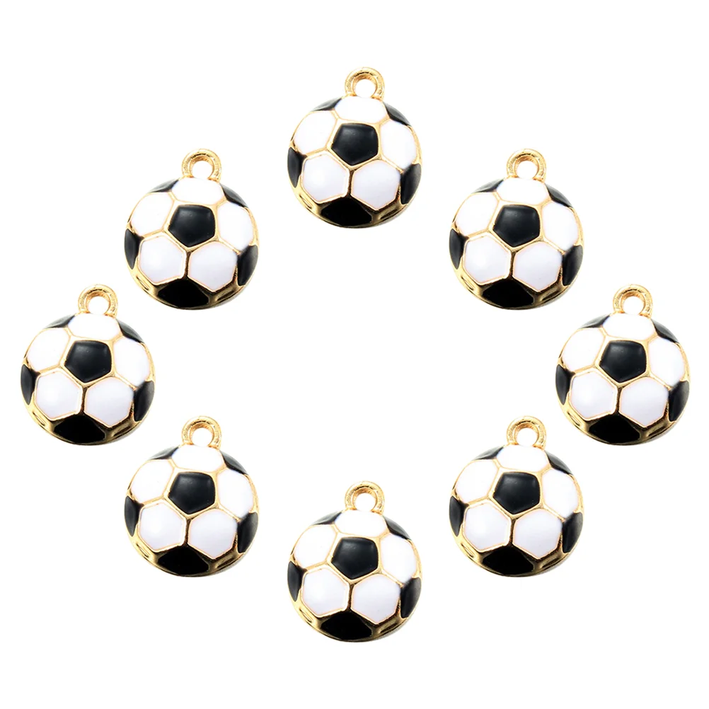 10 Pcs Toy Football Jewelry Accessories Charm for DIY Baseball Keychain Pendant