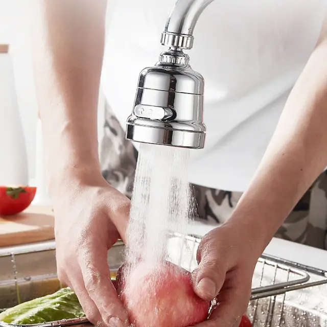 Opryskiwacz do kranu kuchennego 3 tryby Obrotowy filtr Głowica odporna na zachlapania Elastyczna oszczędzająca wodę Akcesoria zamienne do kranu ciśnieniowego