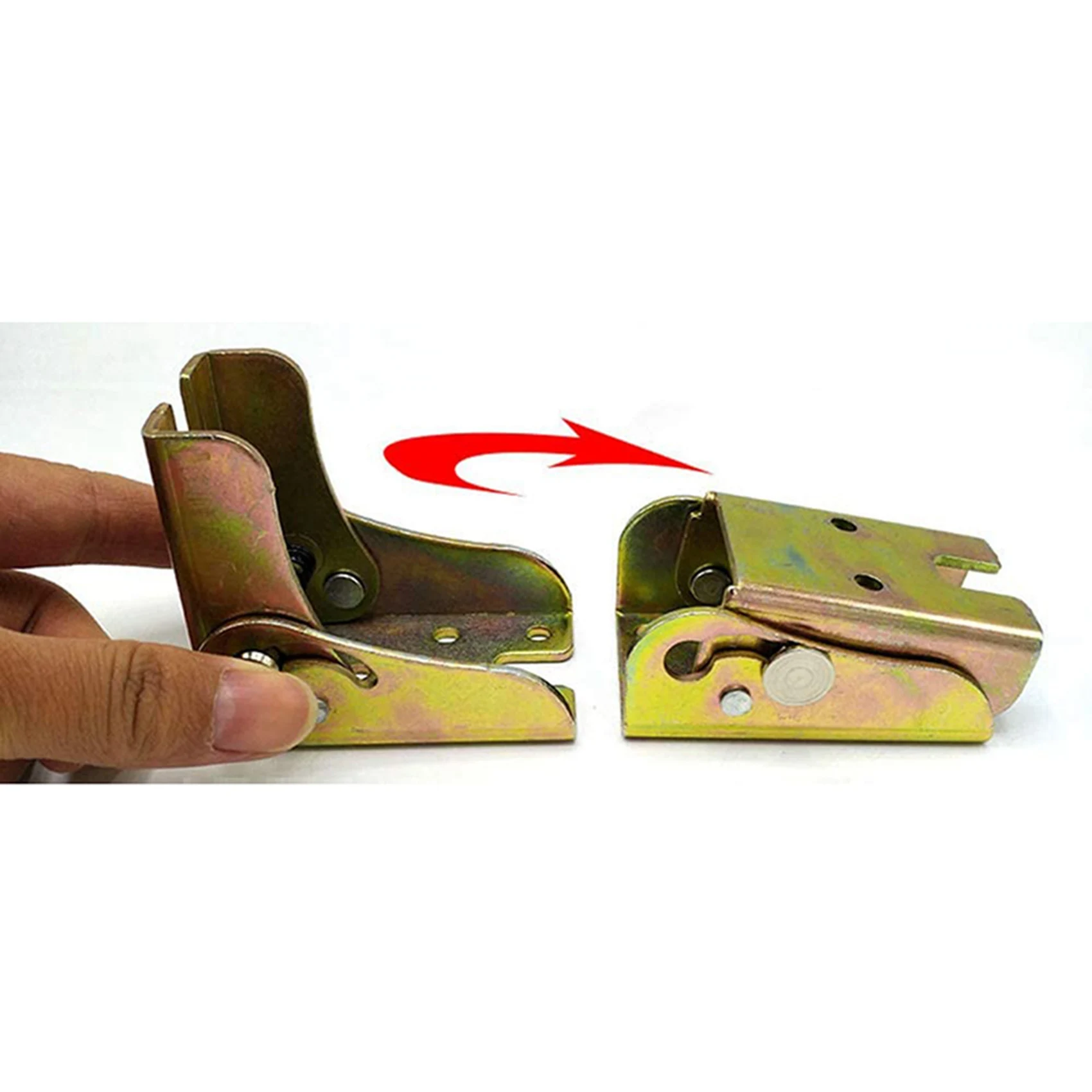 ABZS-Patas de mesa plegables, soportes de soporte para cama, patas de muebles plegables, bloqueo de 2,4 pulgadas de altura con resortes, 8 Uds.