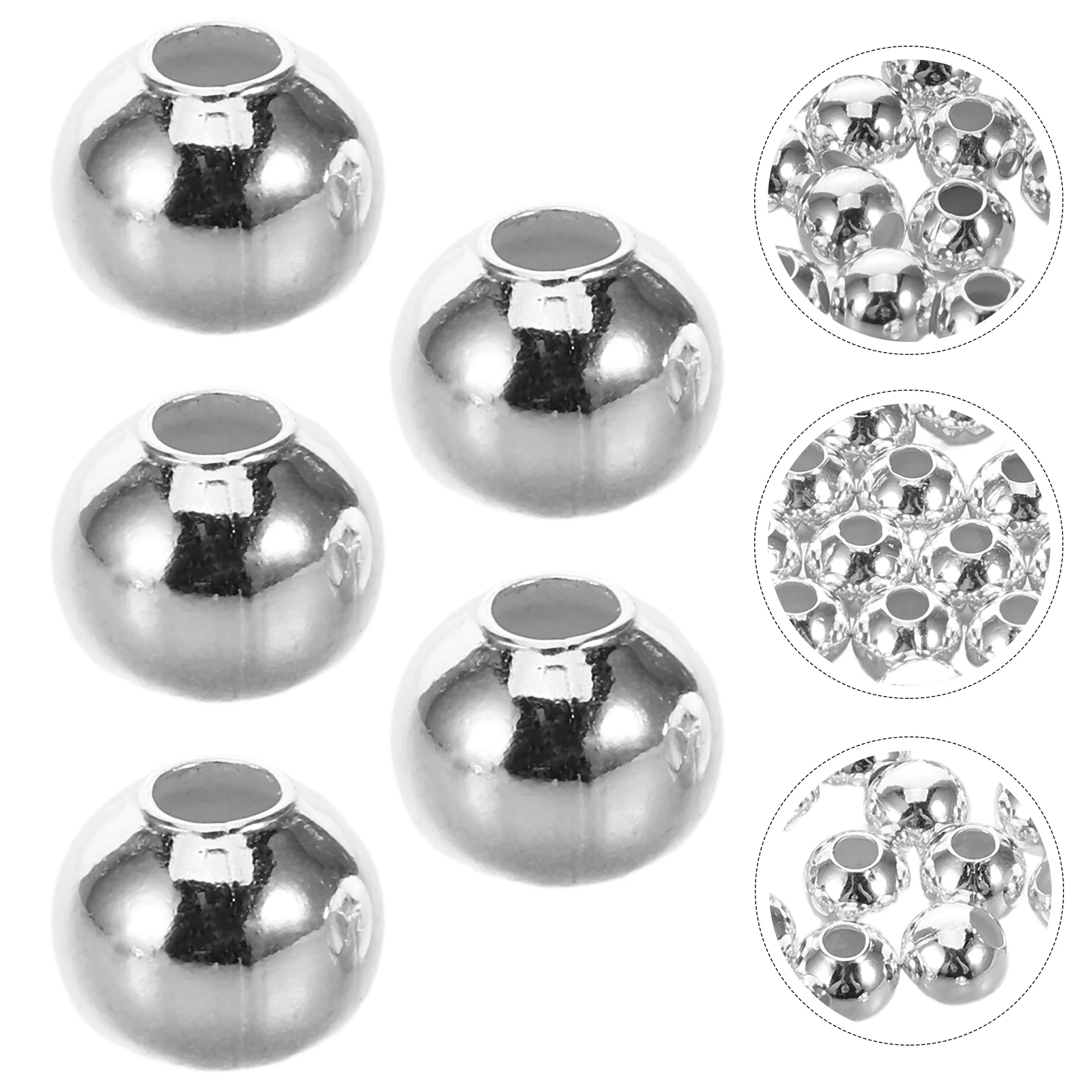 

300 Pcs Jewelry Beads Bracelet Making Big Hole Spacer DIY Charms Metal Accessories Assorted Beading Supplies for