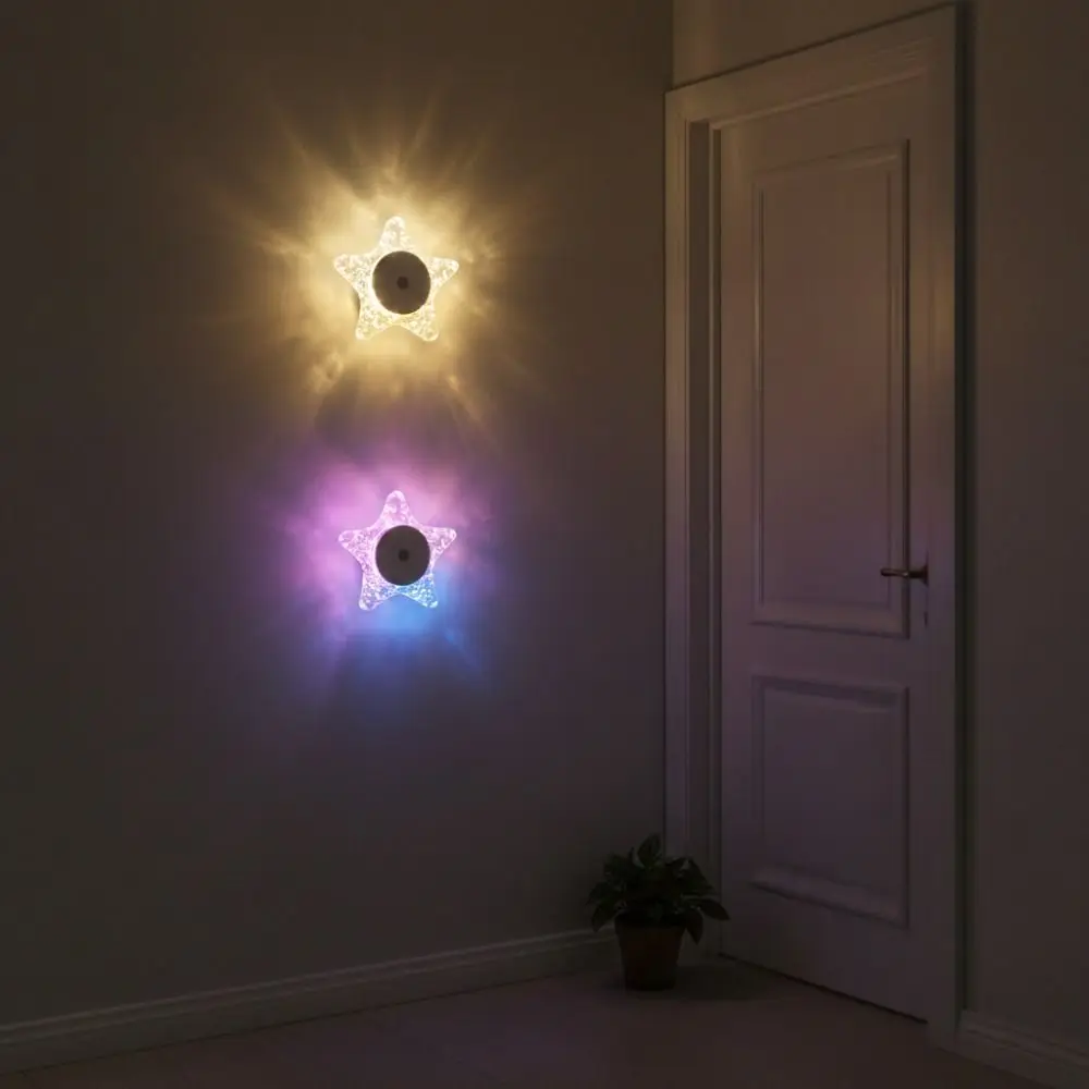 

Magnetic Base Starfish Wall Lamp Without Wiring Specially Dimmed Night Light Wall Mounted Sensor Activated