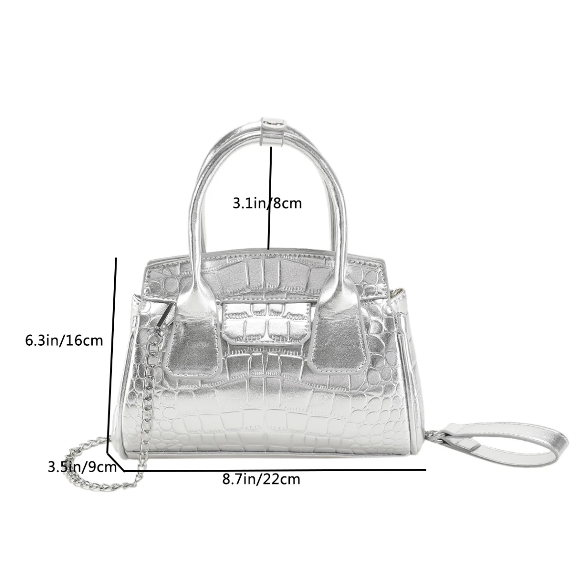 Brand Classic Handbag Bag For Women Crocodile Pattern Pu Leather Crossbody Shoulder Bag Luxury Designer Handbag And Purse