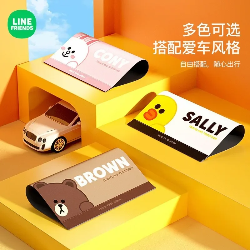 LINEA FRIENDS Diy BROWN CONY SALLY Anime pegatinas de coche Kawaii dibujos animados a prueba de agua coche calcomanías creativas ventana decoración del vehículo