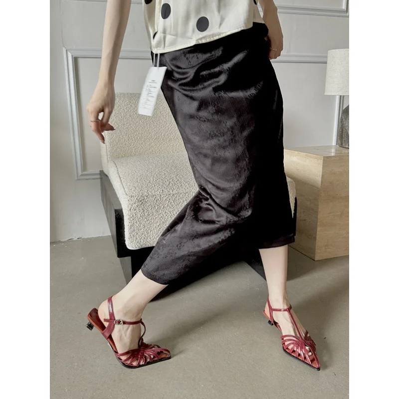 シューズ-クローズドトゥ-サンダル-2025-レディース-メリージェーン-スーツ-女性用-ベージュ-バックルストラップ-サマーヒール-新作-ローファッション-ポインテッド-コンフォート-スティル