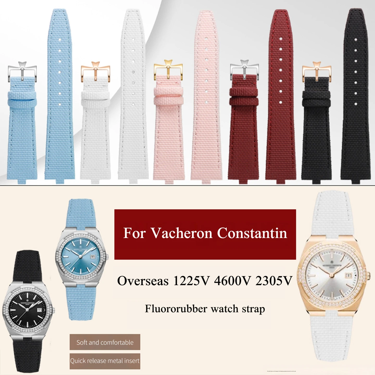 Leather Strap Quick Release - Für Vacheron Constantin Overseas 1225V 4600V