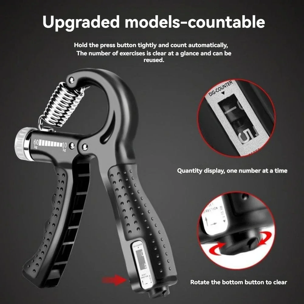 Grip Strength Grips Men'S Professional Training Arm Hand Strength Rehabilitation Stress Reduction Wrist Count Adjustable Grips image 3