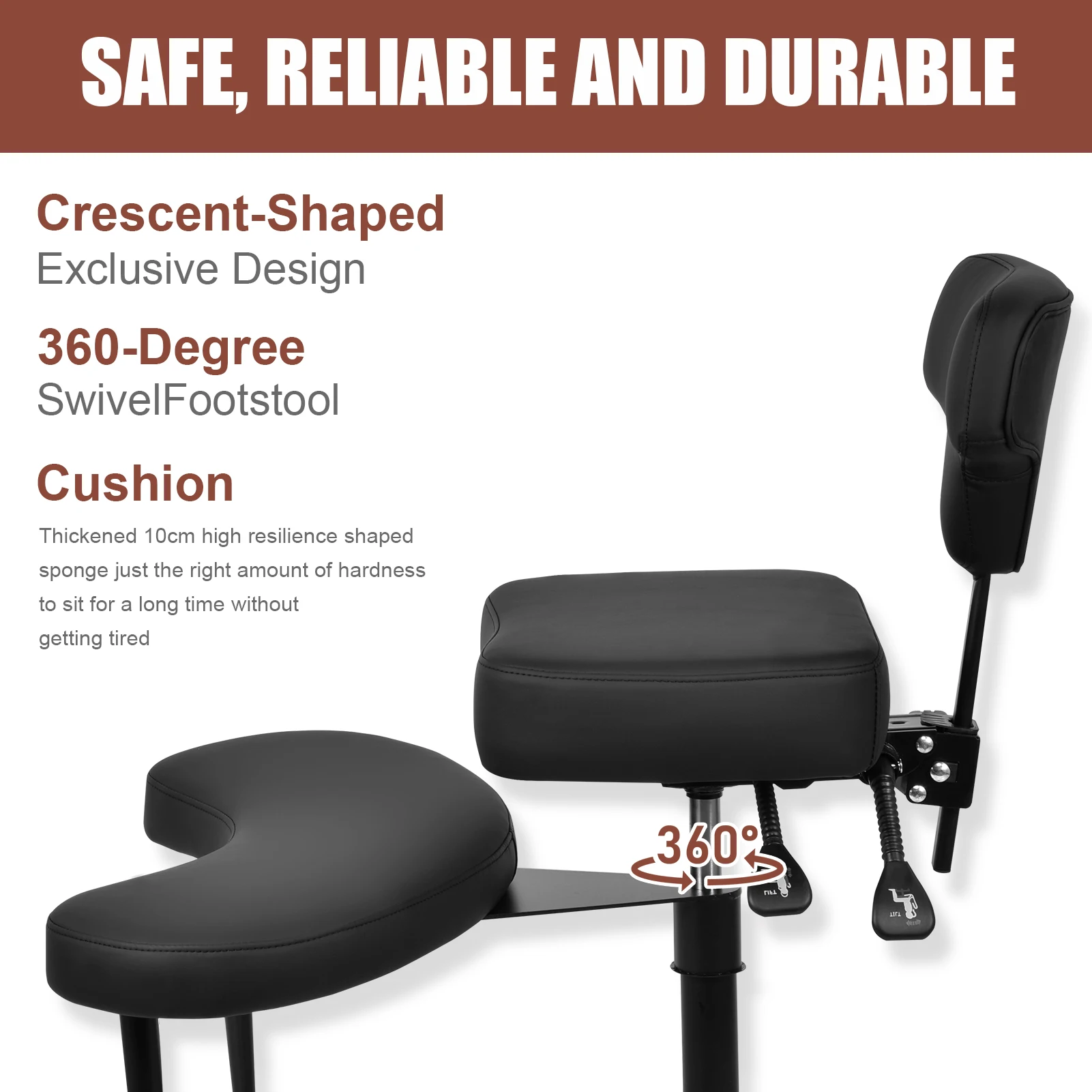 كرسي التأمل بعجلات، تصميم مريح متقاطع الأرجل مع دعم قطني لـ ADHD والاستخدام المكتبي #5