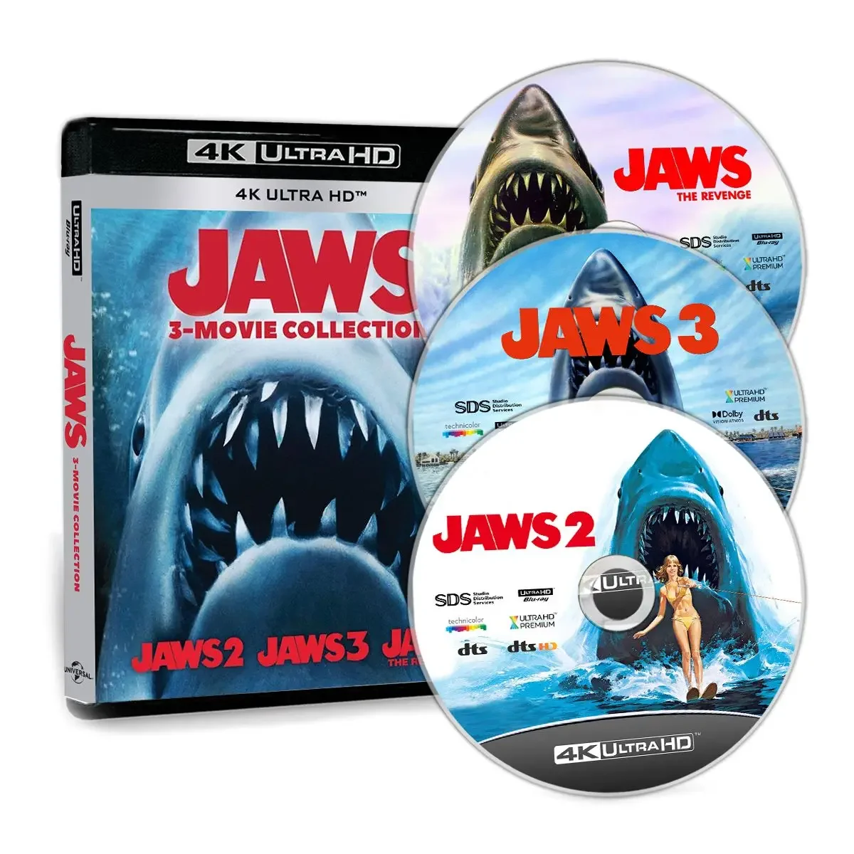 

Челюсти 2,3,4 (1978-1987 гг.) 4K UHD PS5 Совместимый диск Blu-ray Movie XSX BD HDR10