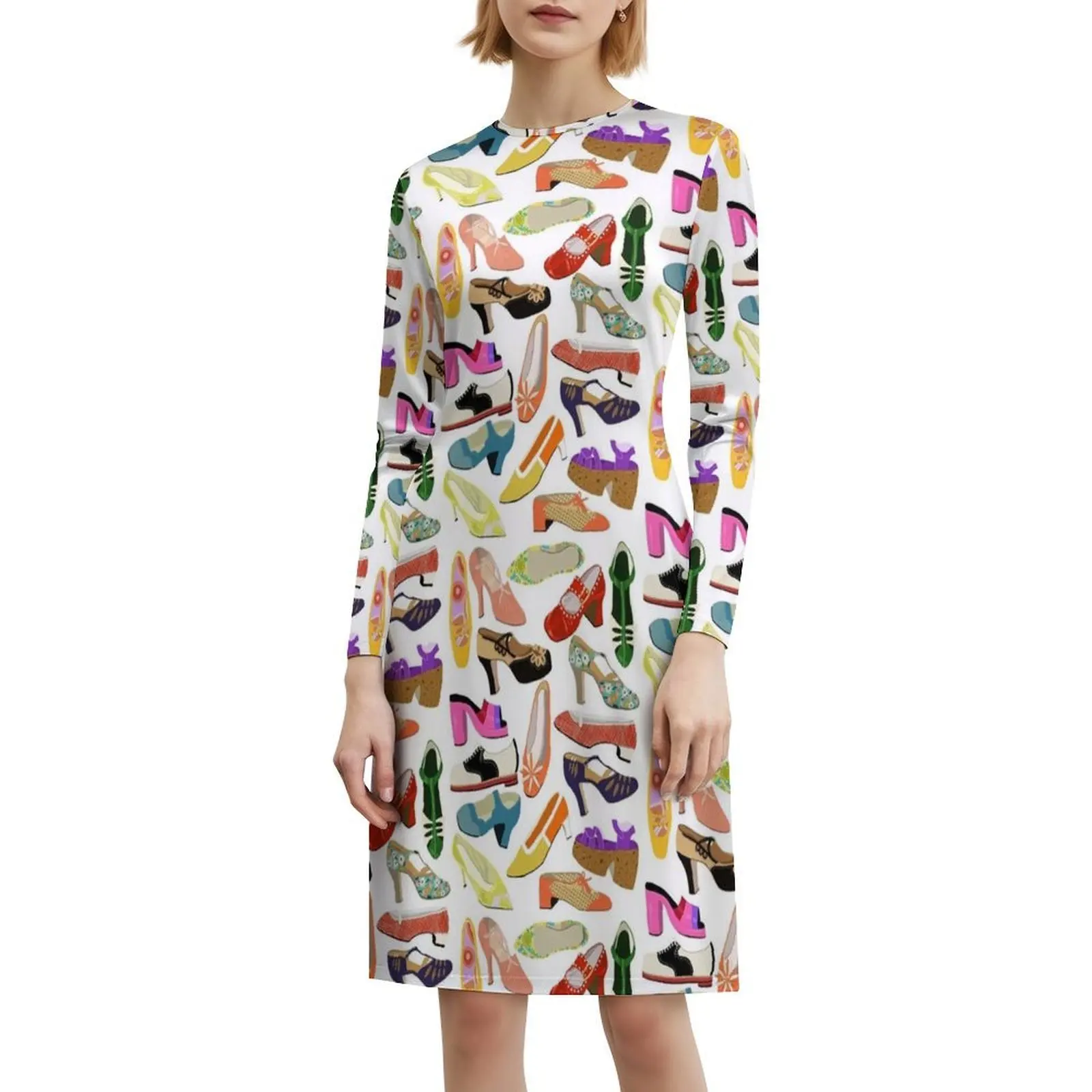 Vintage Shoe Collection Floral Smock Dress For Women Spring Summer Casual Dress For Party Vintage Shoes Shoe Collection Shoes