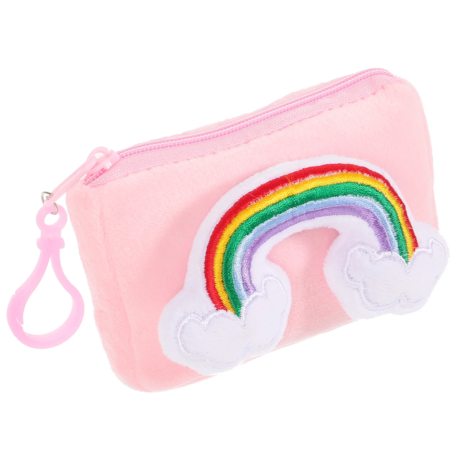 

Rainbow Purse Coin Pouch Keychain Change Purse Keyring Pendant Safe Gentle Materials Fine Workmanship Neat Wiring Easy Carry Bag