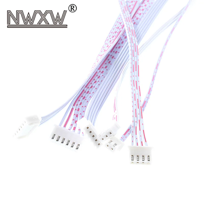 10pcs XH2.54 red and white cable in the same direction 20CM 2P/3P/4P/5P/6P/7P/8P/9P/10P/11P/12P single/double terminal cable