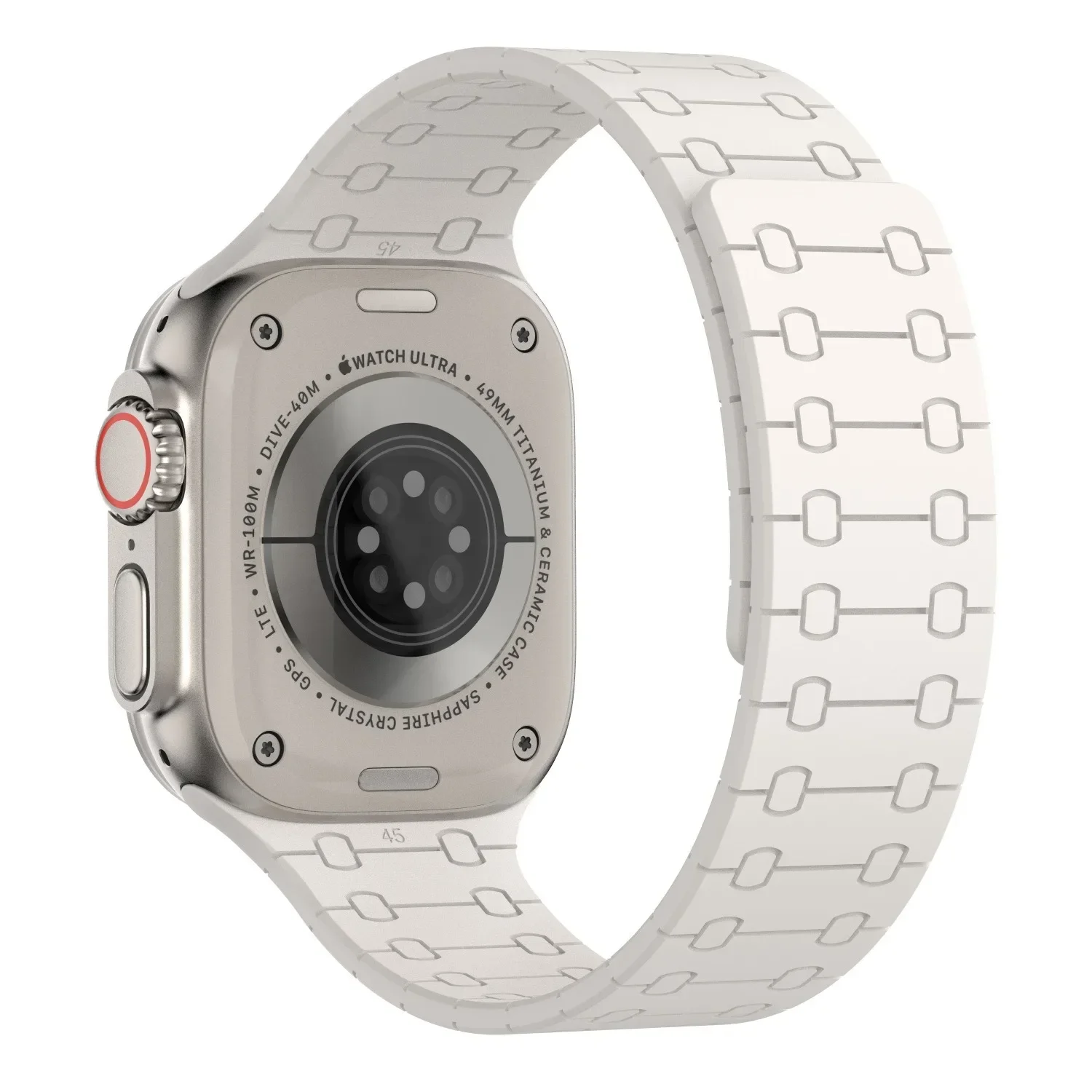 Silikonarmband für Apple Watch Ultra 4 3 2 49mm 12 11 10 46mm 42mm 9 8 7 45/41mm Magnetisches Armband iWatch 6 5 4 SE 44/40mm – Detail 18