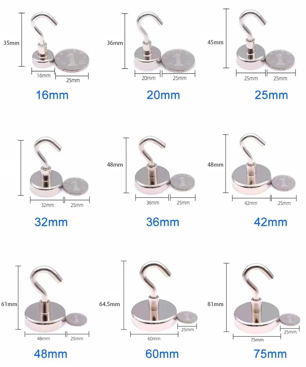 D16/D20/D25 Magnetischer Haken Dekorativer Magnetischer Haushaltsaufhänger Magnethaken zum Aufhängen von Lichterketten Essenziell für Kreuzfahrtschiffe – Detail 8