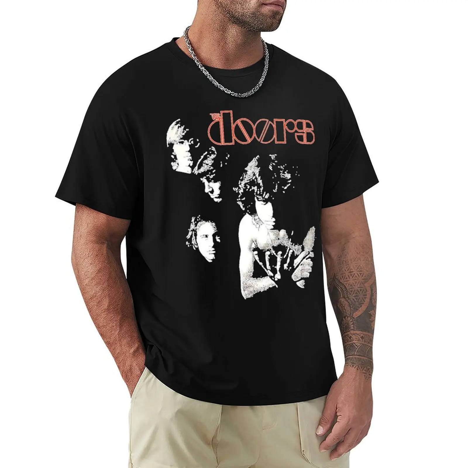 

CThe Doors Band Eight Perfect Gift Fan T-Shirt affliction shirts summer tops mens big and tall t shirts