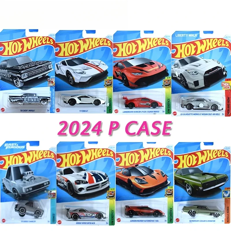 オリジナルホットウィール交通車 1/64 ダイキャストモデル模擬車両ダッジホンダトヨタマツダシボレーインパラ男の子のおもちゃ 2024 P 自動