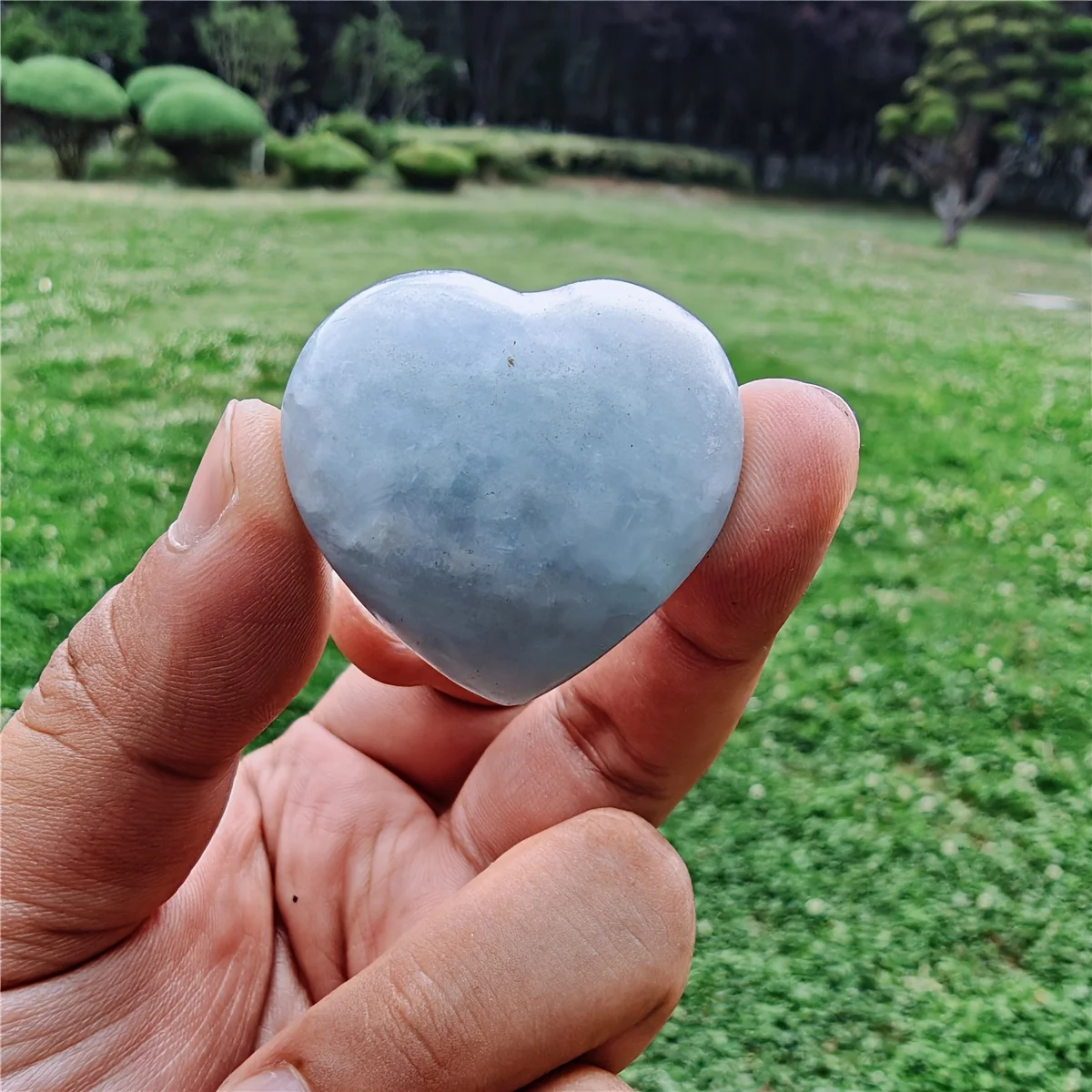 1 قلب اللازورد الطبيعي - شبكة ناعمة ومصقولة للتأمل والريكوشيه والديكور المنزلي - هدية خاصة مثالية