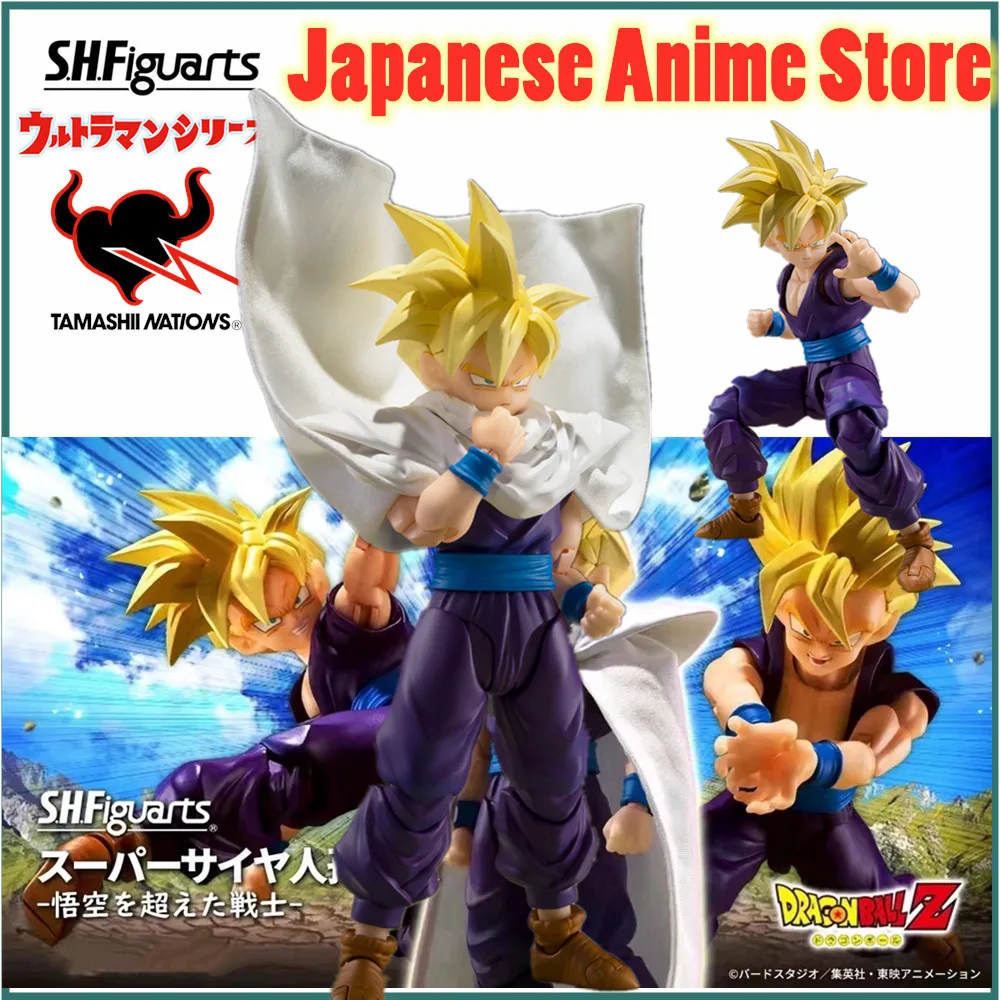 Stock Original Bandai Anime Figures Dragon Ball Z S.H.Figuarts SUPER SAIYAN SON GOHAN THE FIGHTER WHO SURPASSED Action PVC Toys