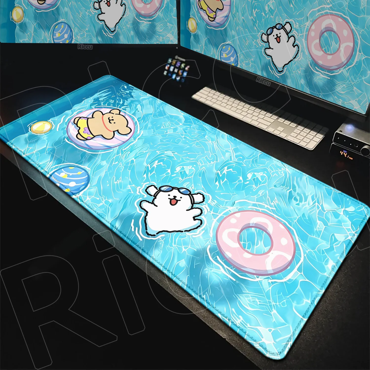 Large Gaming Keyboard mat HD Washable Non-slip speed Locking Edge Based XXL 900x400mm Mouse pad Kawaii Line Dog Soft Mats Rubber