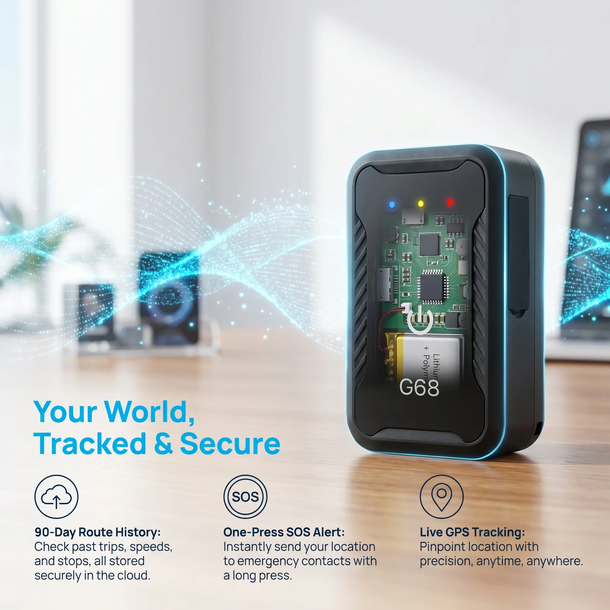 Mini 4G GPS Tracker Real-Time Locator with Geo-Fence Alarm History Route for Pets Elderly Kids - Anti-Theft Car Positioner view 4