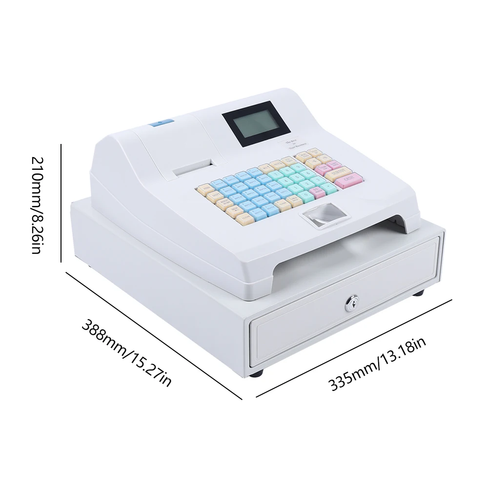 Caixa registradora de supermercado de alta qualidade, pop-up automático, tela LCD de 2,8 polegadas, travamento seguro