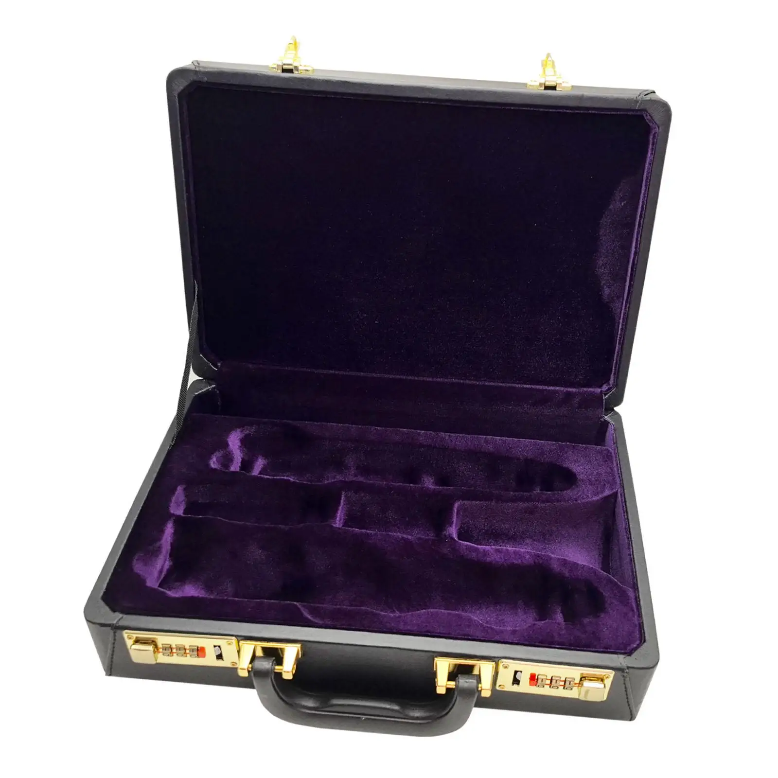 BB Clarinet Case PU Leather,Portable Professional Carry Case Musical Instrument Accessory,Storage Bag for Stage Band Travel