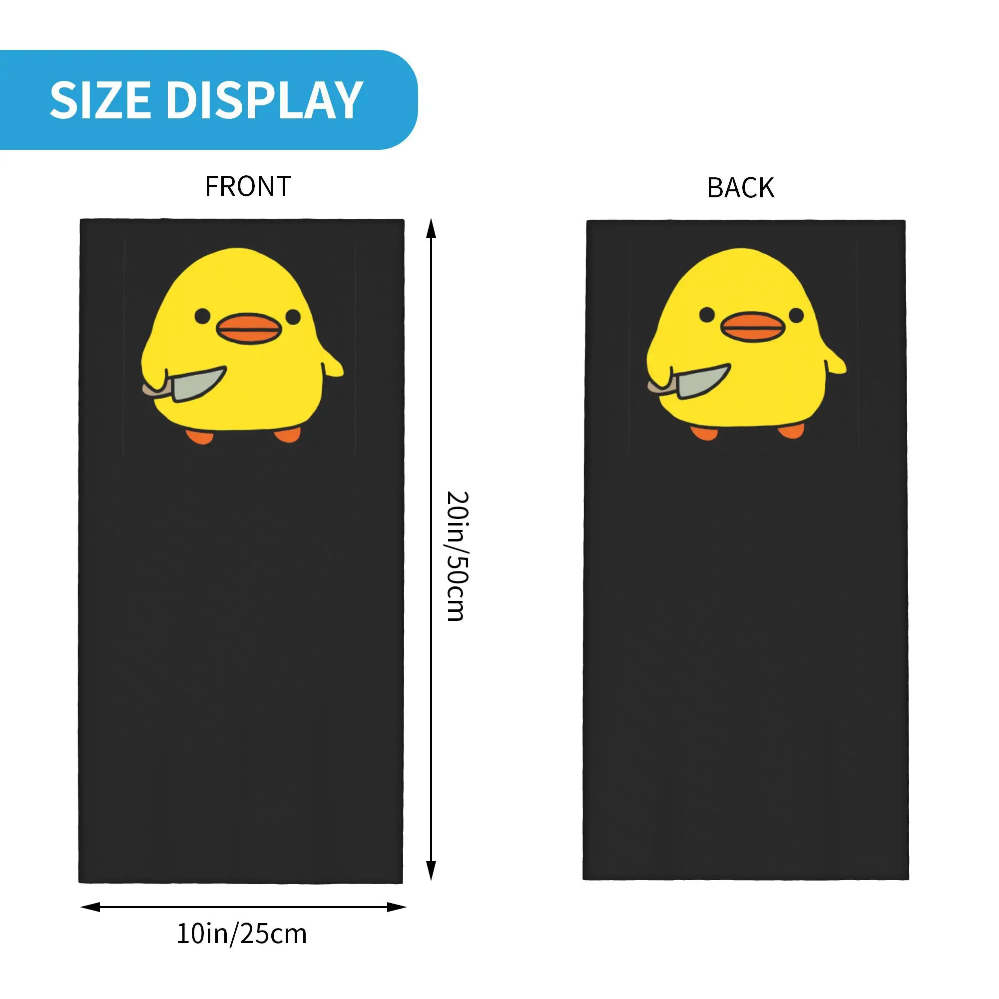 eend met mes kawaii eend mes eend Bandana Halsbeenkap Gedrukt Masker Sjaal Multifunctionele Fietssjaal Fietsen