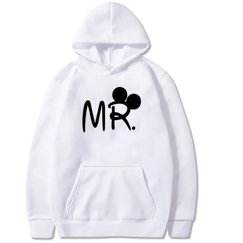 Couple Matching Sweatshirt Funny Letter Pattern MR MRS Print Lover Hooded Fashion Women Men Long Sleeve Streetwear Sweet Hoodies