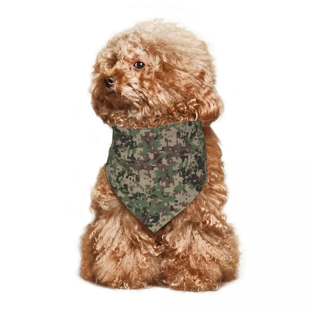 Funny Camo Pet Bandana Woodland Camouflage Pet Scarves Neck Decoration Pet Triangle Bibs For Puppy Cat view 6
