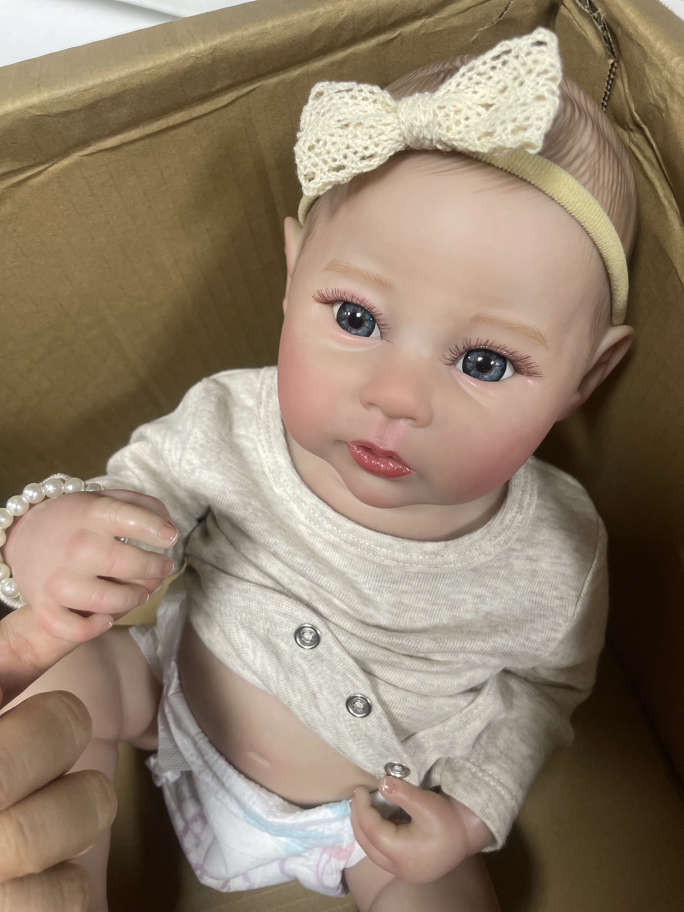 18 Inch Reborn Baby Doll Raven Full Body Silicone Vinyl Girl Washable Bebe 3D Painted Skin Reborn Collectible Art Christmas Gift