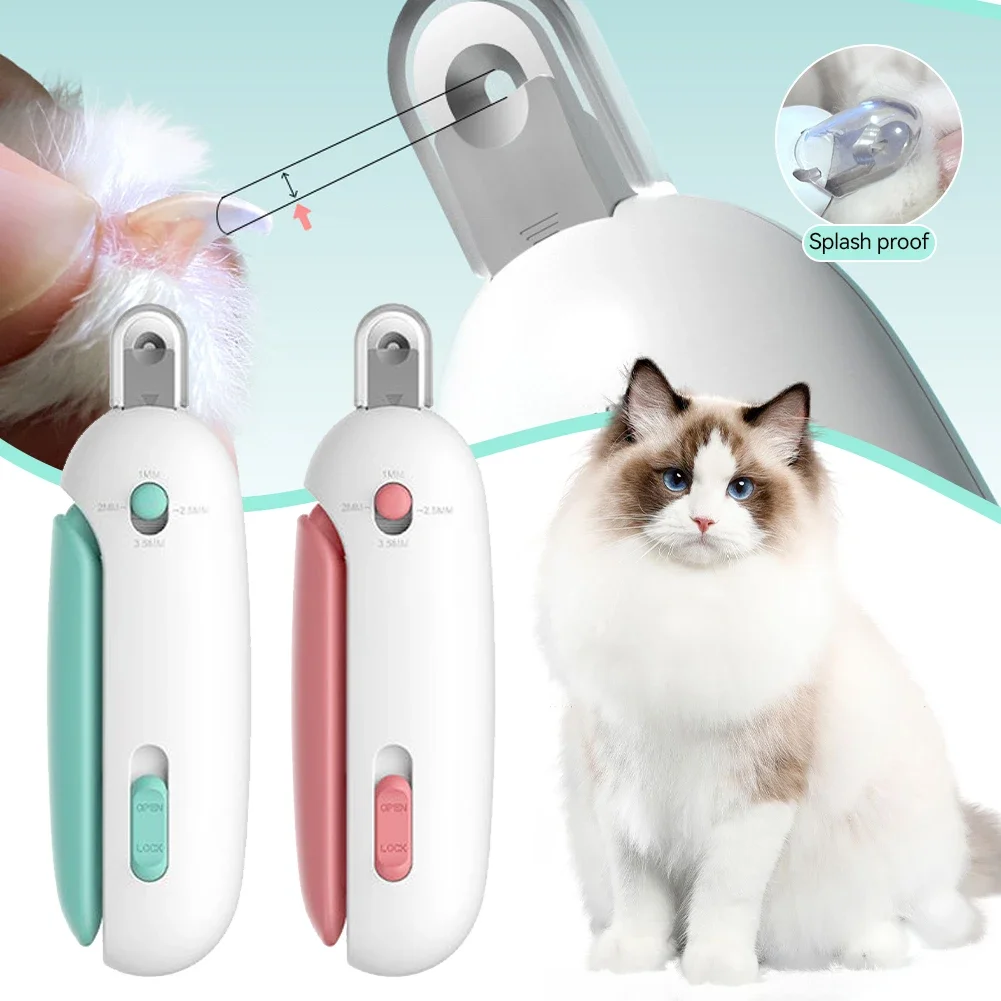 Pet Nail Clippers with Light Cat Manicure Tools Pet Specialized Nail Clippers Dog Beauty and Cleaning Products