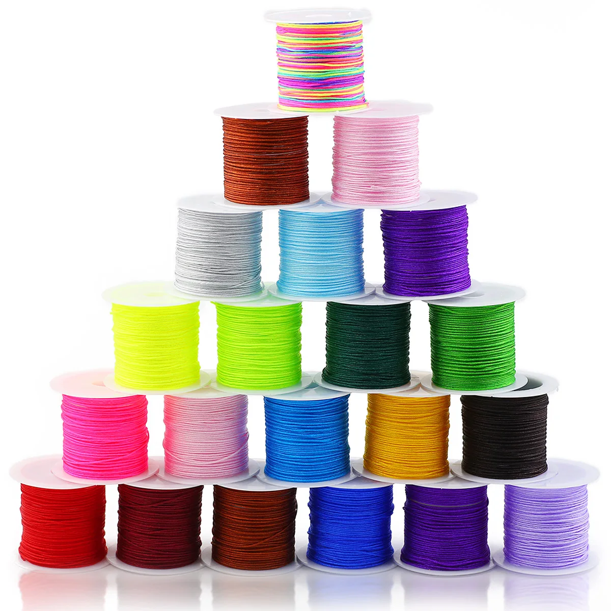 20 Rolls Nylon Cord For Jewelry Making Chinese Knotting Bracelet Thread Non-Elastic Beading Rope For DIY Crafts Braided Necklace