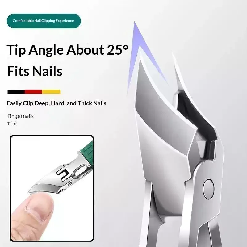/JCS/1/3Pcs Eagle Beak Oblique Toe Nail Trimmers 25° Slant Edge Nail Clipper Anti-Splash Cuticle Remover Manicure Pedicure Tool