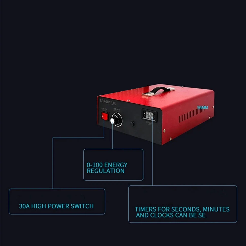 Imagem -04 - Lâmpada de Cura Ultravioleta Led uv Resina de Impressão 3d Cola uv Tinta de Óleo Faça Você Mesmo Fiber Curing Alta Resistência 3600w 5400w 395nm 405nm 365nm