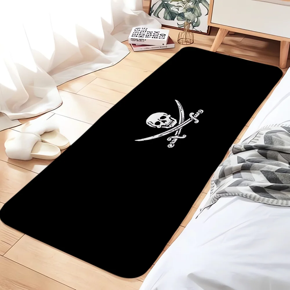 Pirate Jolly Roger Door Mat Floor Gintame Anime Girl Cristiano Ronaldo Home Choice Friends Rugs Living Room Chair Custom Rug