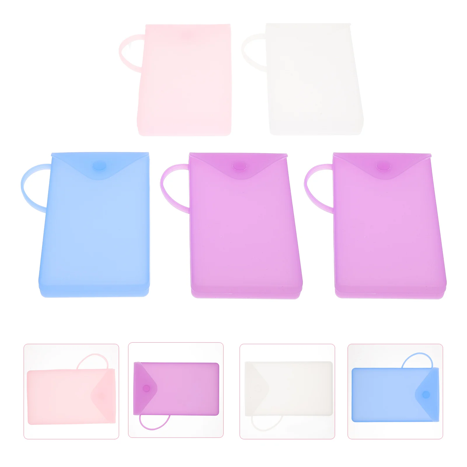 5 Pcs Waterproof Storage Bag Portable Mask Holders Students Small Bags Face Silica Gel Compact Size Lightweight Dust Proof Safe