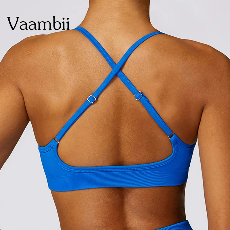 Gym Sport Yoga Bras Seamless Bralette Crop Top Tight Elastic Sexy Women\'s Sports Bra Top Backless Workout Clothes For Women