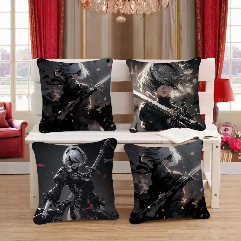 

Game N-NieR Automata Anime Maple Design Cushion Cover Happy Autumn Harvest Decor Holiday Decorati Pillow Cover