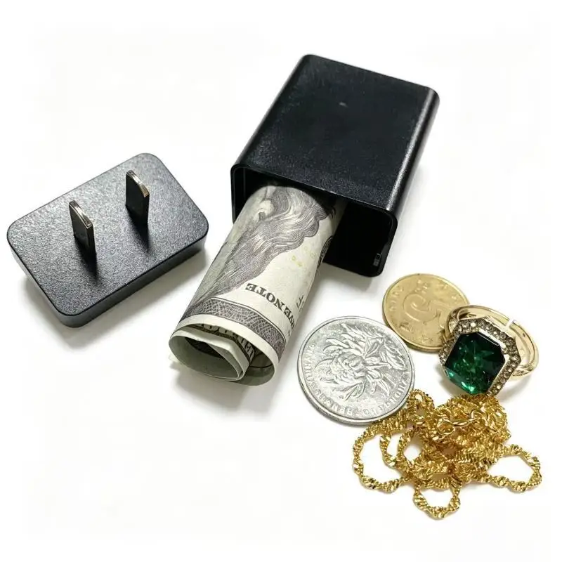 Hidden Safe Disguised As Phone Charger Adapter Anti Theft Secret Storage For Money Jewelry Key Private Use