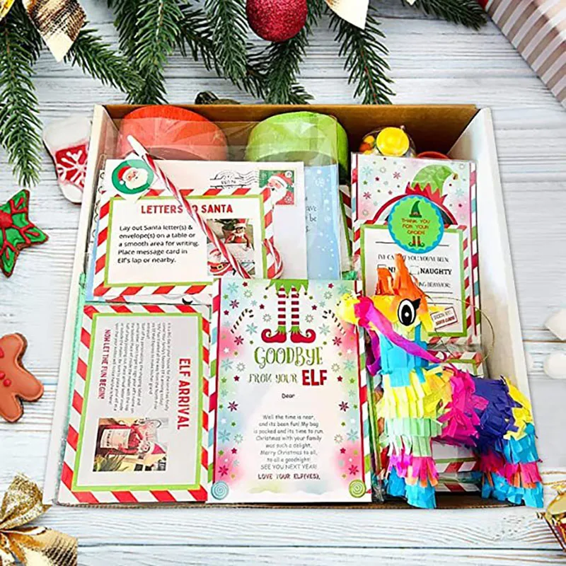 Elf Kit 12/24 Days Of Christmas Countdown Gift Set Days Of Elf Magic Creative Gift Sets Blinds Box Toy Gift Props New Fun Random