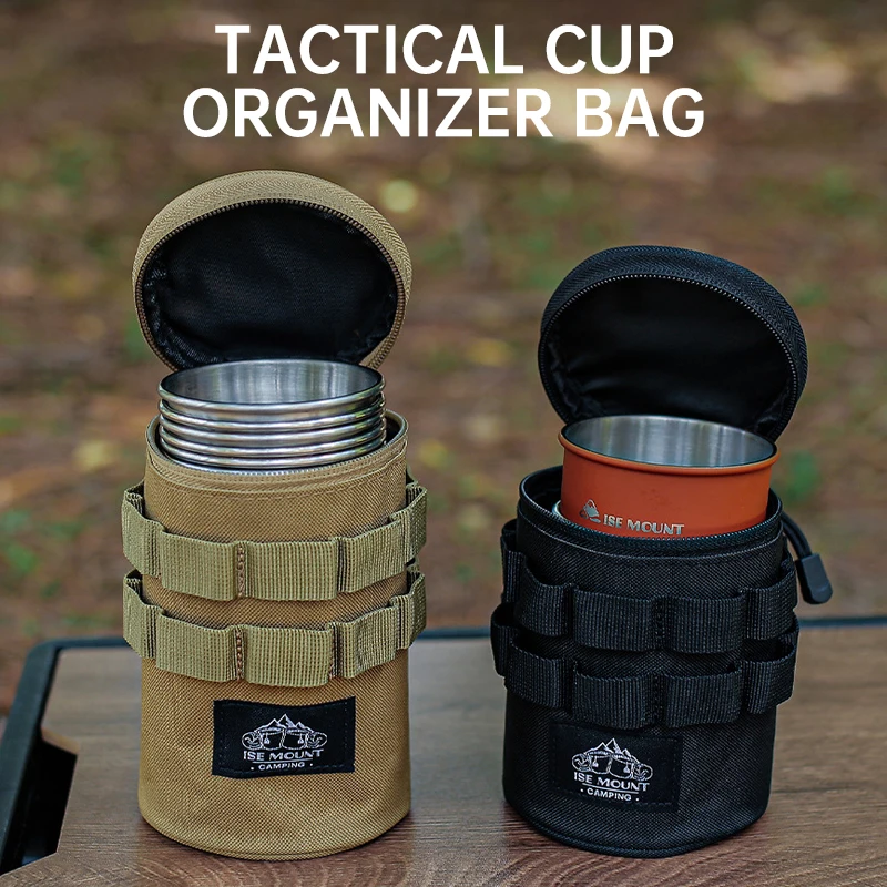 Outdoor Sports Water Bottle Bag Tactical Multifunctional Storage Bag Camping 600D Oxford Cloth Beer Glass Protective Bag