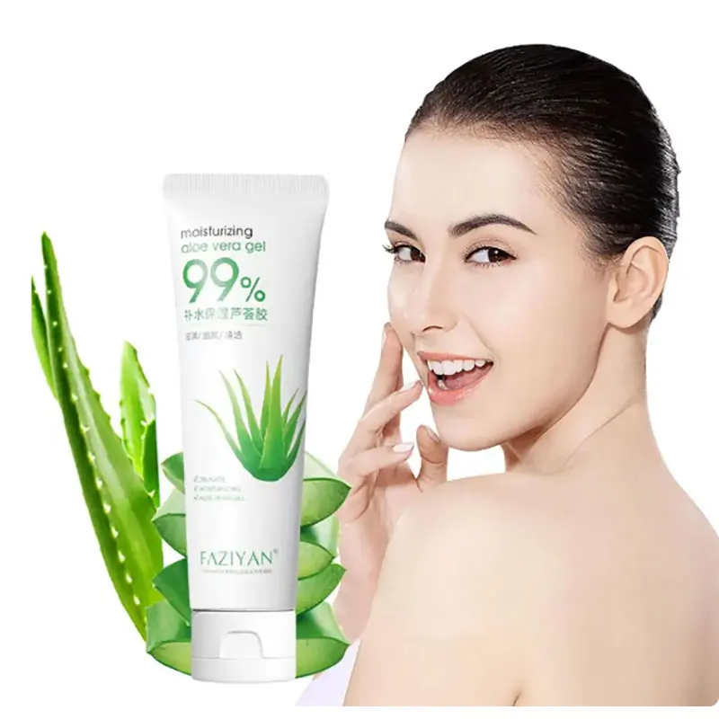 Gel Natural Aloe Vera, Creme Facial Hidratante, Cremes de Dia Facial, Hidratante Clareador, Cuidados com a Pele, 60g