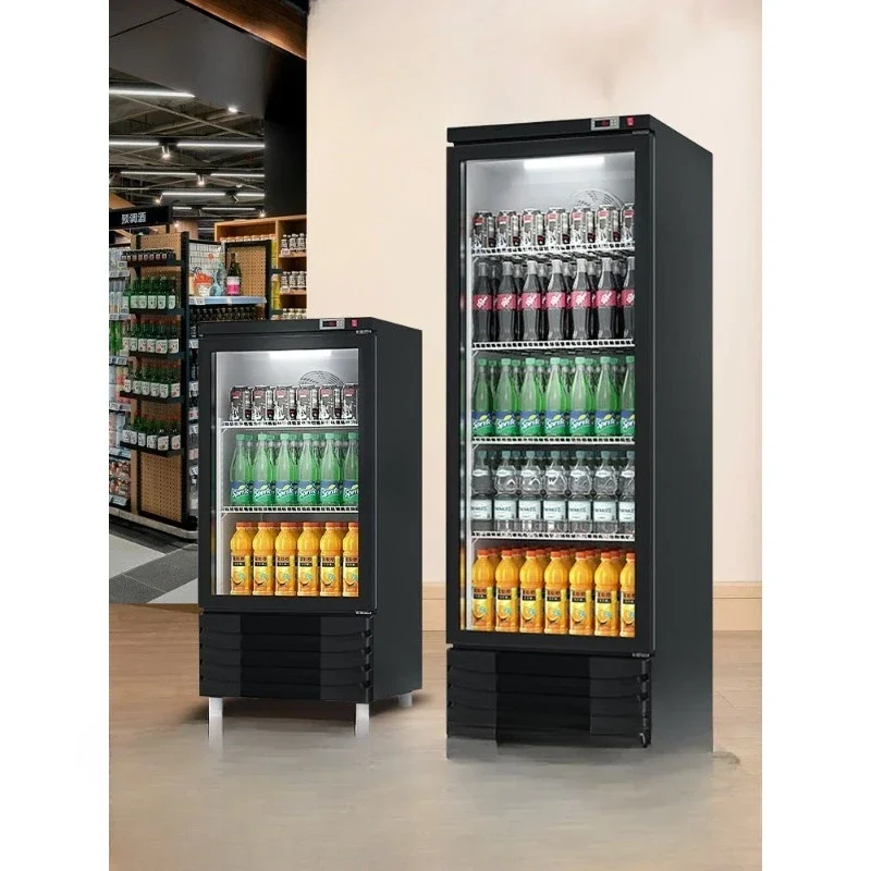 Hot and cold drinking cabinet Heating insulation cabinet Double temperature beverage  Commercial display