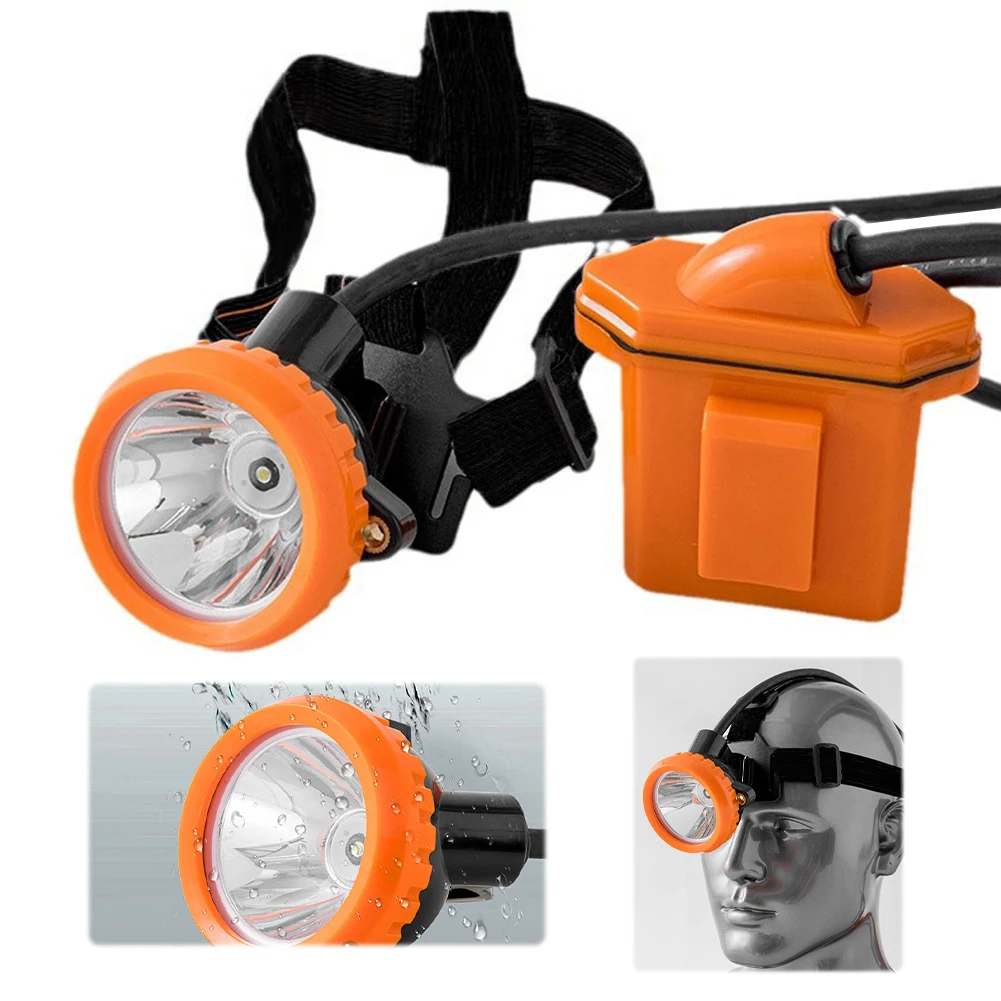 Waterproof Underground Head Flashlight Explosion-Proof Coal Miner Head Searchlight for Underground Work Outdoor Activities