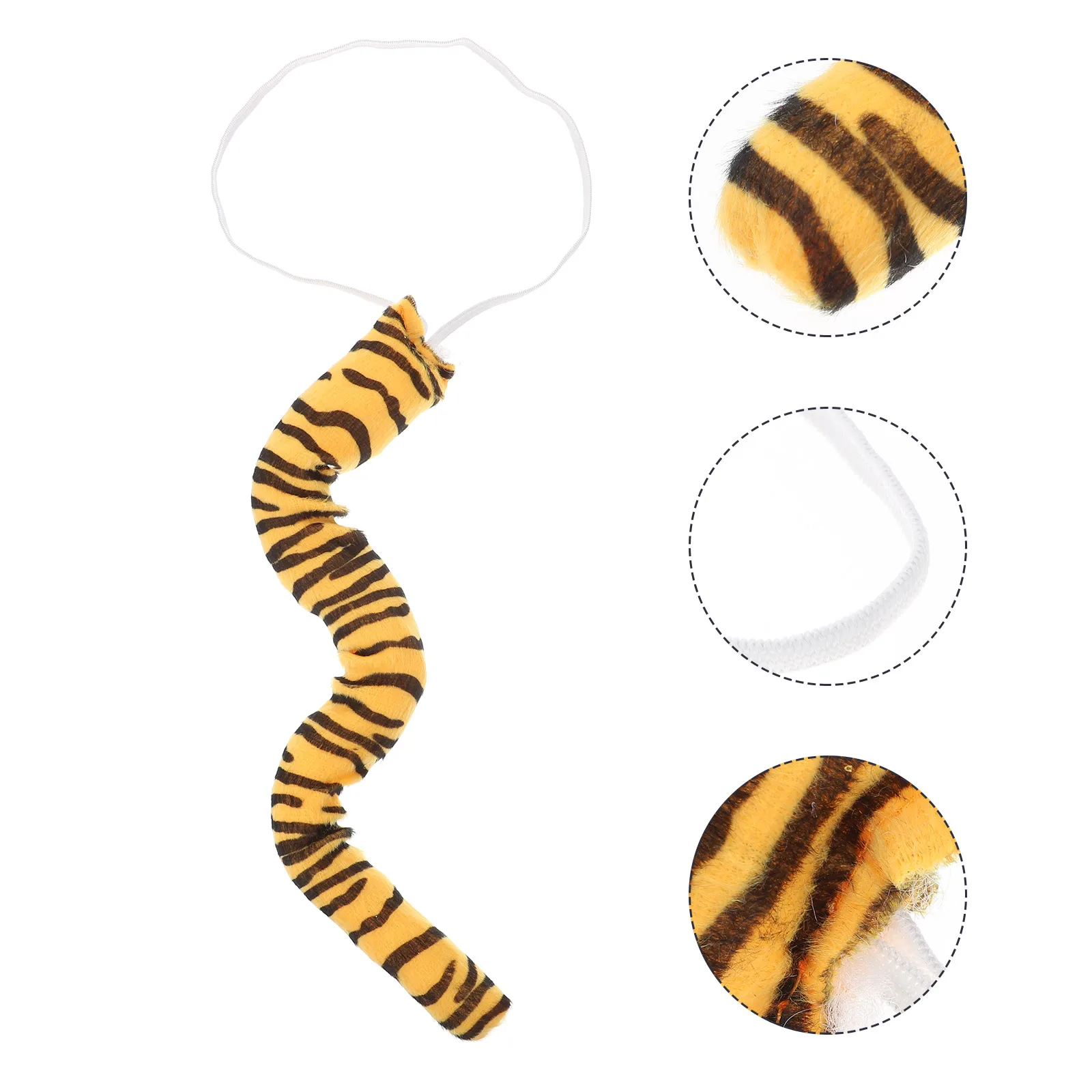 

Adorable Animal Accessory Tiger Tail Costume Cosplay Masquerade Party Supplies Halloween Dance Lightweight Reusable Gift Kids