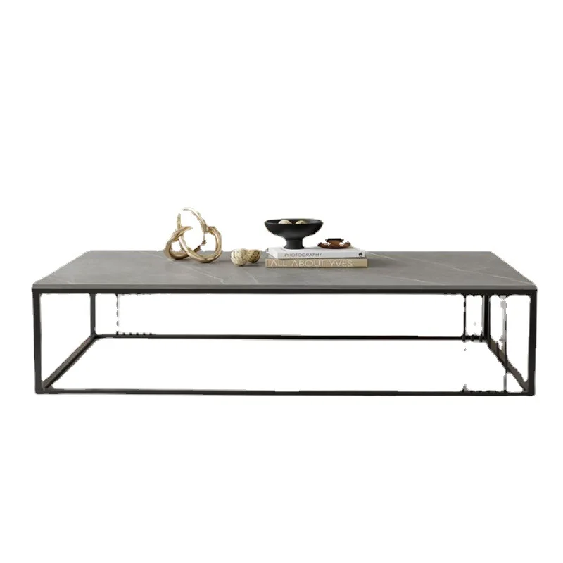 Modern Nordic slate coffee table, light luxury, simple small apartment, living room coffee table, square Italian minimalist offi