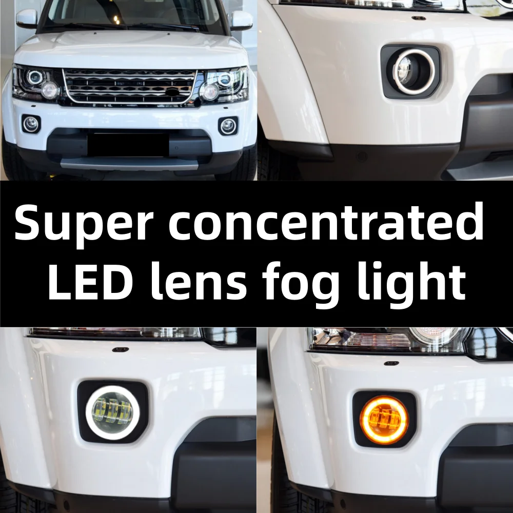 For Land Rover Discovery 4 Land Rover Range Rover Sport Vogue Land Rover Freelander 2 Front LED Angel Eye Fog Lights